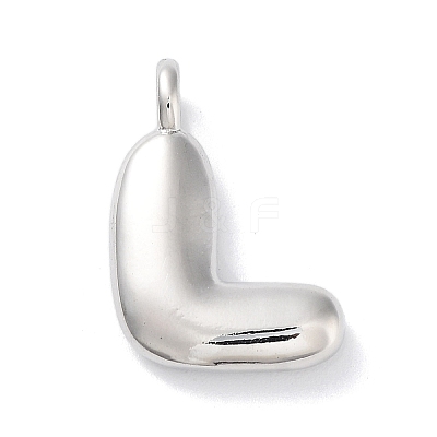 Rack Plating Brass Balloon Letter Pendants KK-C050-01P-L-1
