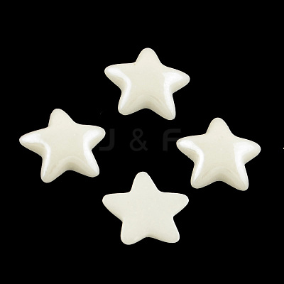 Pearlized Plated Opaque Glass Cabochons PORC-R139A-23-1