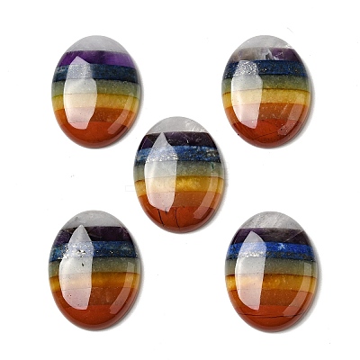 Chakra Natural Mixed Gemstone Cabochons G-F724-01D-1
