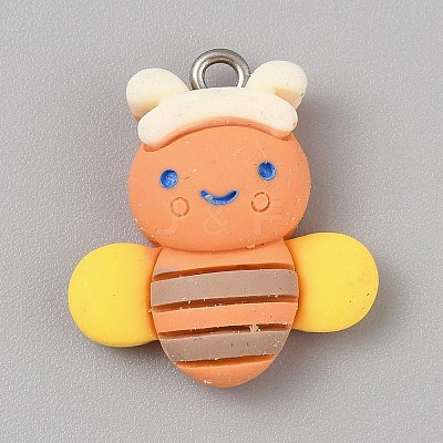 Opaque Resin Pendants RESI-CJC0020-37H-1