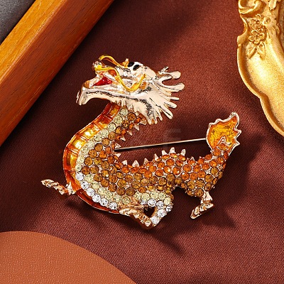Dragon Alloy Rhinestones Brooches JEWB-S022-09A-1