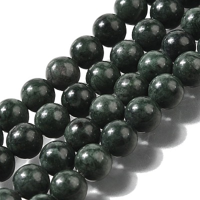 Natural Black Jade Beads Strands G-H067-A03-8MM-1
