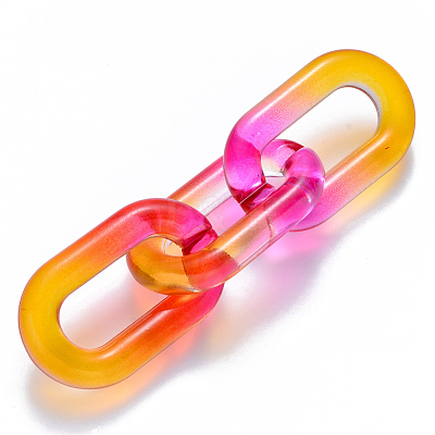 Two Tone Transparent Acrylic Linking Rings OACR-S036-006B-N03-1