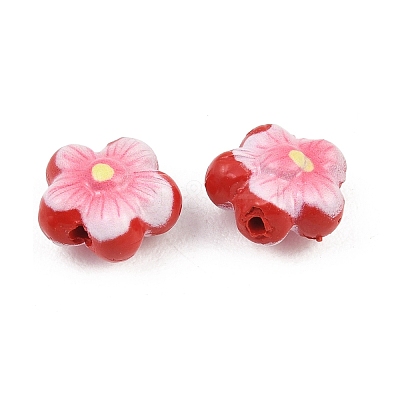Printed Cinnabar Beads CARL-A001-01C-1