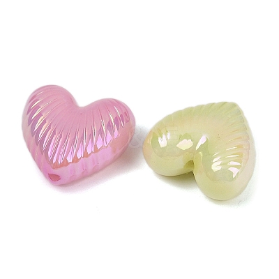 UV Plating Opaque Acrylic Beads MACR-L007-03B-1