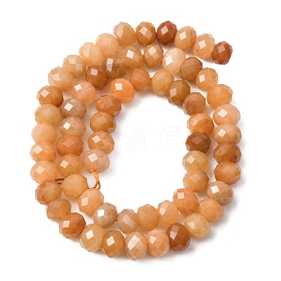 Natural Red Aventurine Beads Strands G-B179-A05-6x8mm-1
