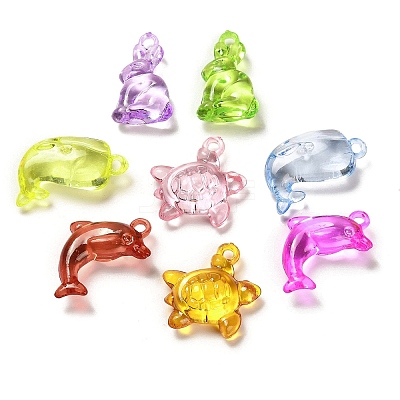 Transparent Acrylic Pendants OACR-Z016-24-1