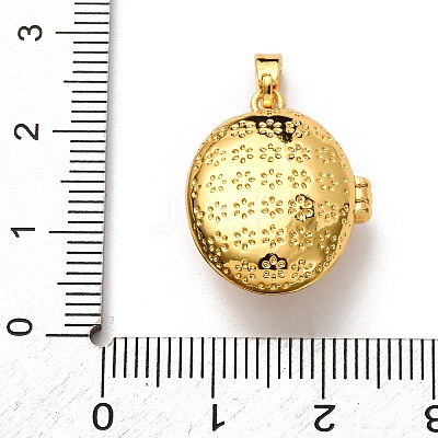 Brass Enamel Locket Pendants KK-K305-05G-1