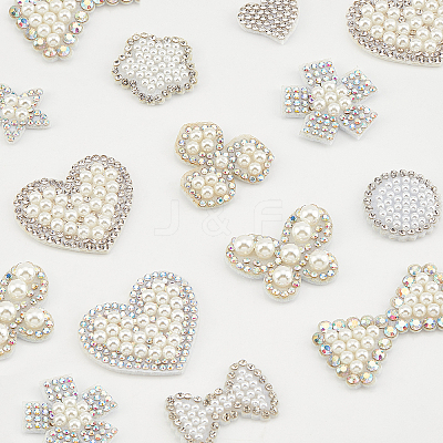 48Pcs 12 Style Non Woven Fabric Ornament Accessories DIY-AR0002-27-1