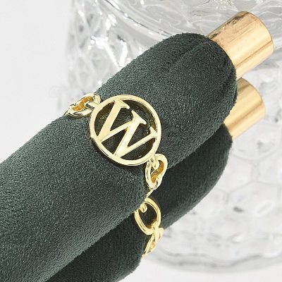 Brass Open Cuff Rings for Women RJEW-K289-01G-W-1