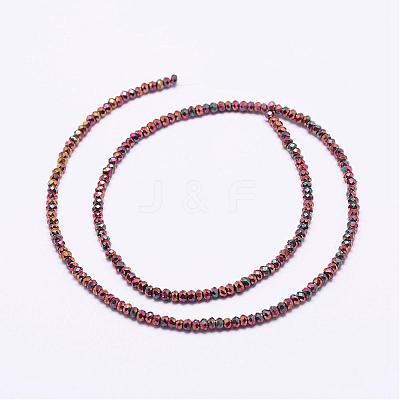Electroplate Glass Beads Strands EGLA-K010-FP03-1