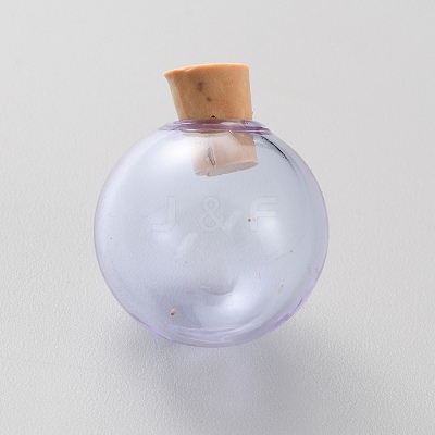 Transparent Glass Bottles Pendants Small DIY Bottles with Cork AJEW-WH0258-748C-02-1