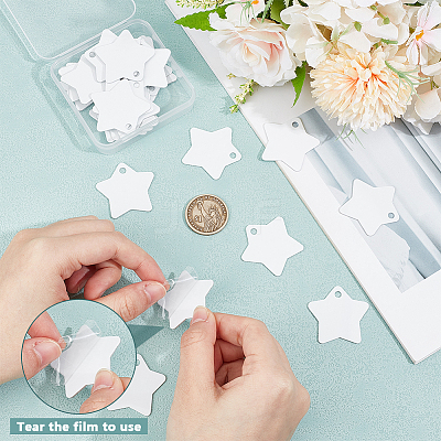 30Pcs Blank Double-sided Heat Transfer Aluminium Pendants DIY-BC0014-63B-1