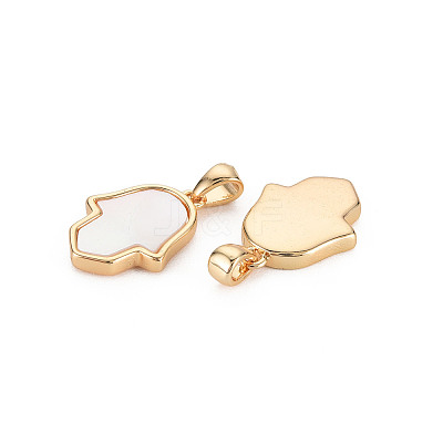 Natural Freshwater Shell Pendants KK-S356-639-NF-1