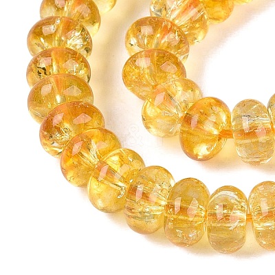 Crackle Transparent Glass Beads Strands GLAA-N074-02A-09-1