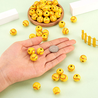 100Pcs Dyed Wood Beads WOOD-CW0001-06-1