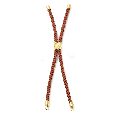 Twisted Nylon Cord Silder Bracelets DIY-B066-03G-1