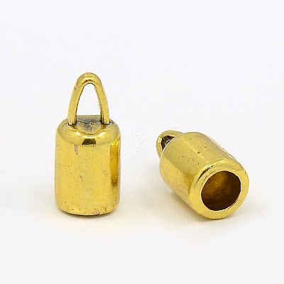 Tibetan Style Alloy Cord Ends TIBEP-LF9369YKG-AG-FF-1