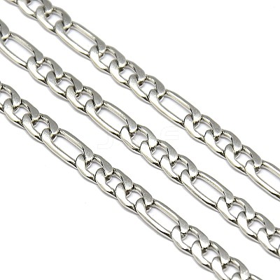 Tarnish Resistant 304 Stainless Steel Figaro Chains STAS-M032-45P-1.2mm-1