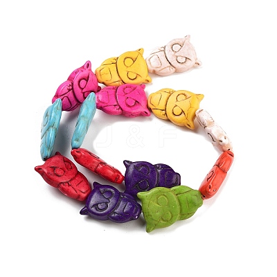 Owl Synthetic Turquoise Beads Strands TURQ-I010-28-1