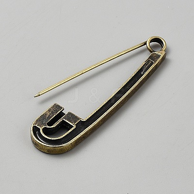 Zinc Alloy Safety Pins JEWB-WH0030-78I-1