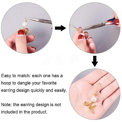Brass Earring Hooks Findings KK-PH0034-89-1