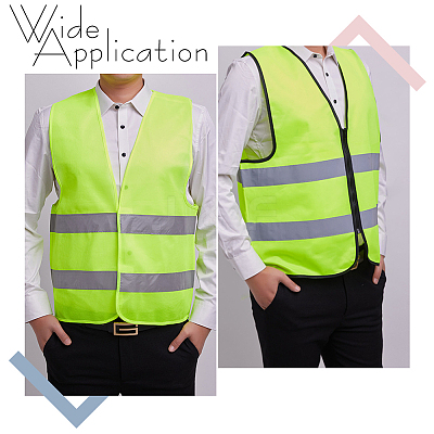 20Pcs Cloth Reflective Safety Vest AJEW-GO0005-12B-1