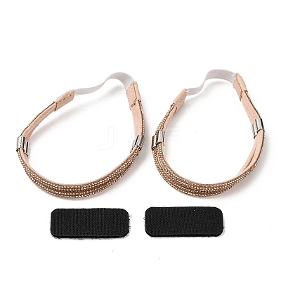3 Pairs 3 Colors Elastic Imitation Leather Shoelace Bands FIND-DR0001-15A-1