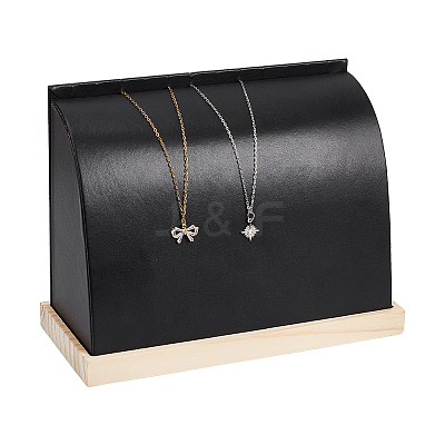 PU Imitation Leather Necklace Stands NDIS-WH0006-19C-1