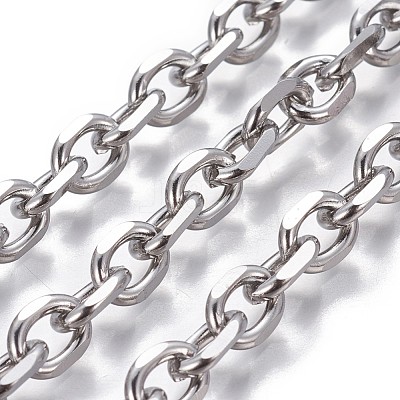 Non-Tarnish 3.28 Feet 304 Stainless Steel Cable Chains X-CHS-P007-27P-01-1