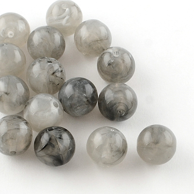 Acrylic Imitation Gemstone Beads OACR-R029-10mm-04-1