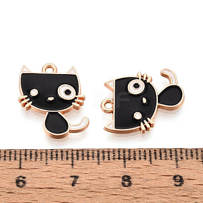 Alloy and Enamel Pendants ENAM-T021-35A-G-1