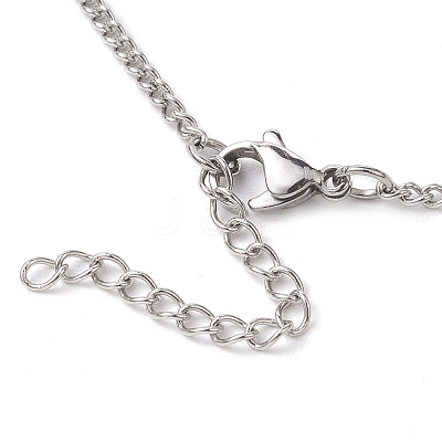 Alloy Bat and Glass Pendant Necklaces NJEW-TA00141-1