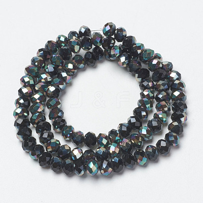 Electroplate Glass Beads Strands EGLA-A034-T4mm-J12-1