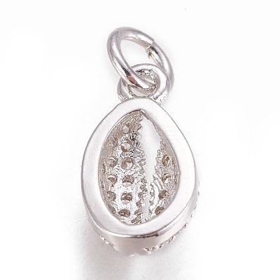 Brass Micro Pave Cubic Zirconia Charms ZIRC-E145-80P-1