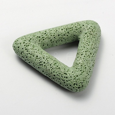 Synthetic Lava Rock Big Triangle Pendants G-O025-04F-1