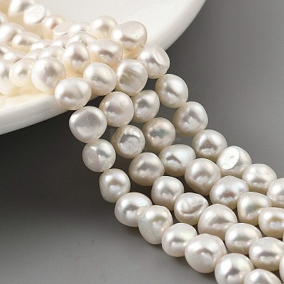 Natural Cultured Freshwater Pearl Beads Strands PEAR-A006-07H-X-1