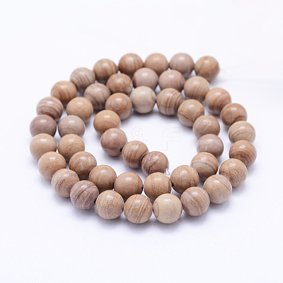 Natural Red Line Jasper Beads Strands X-G-F531-8mm-N-1