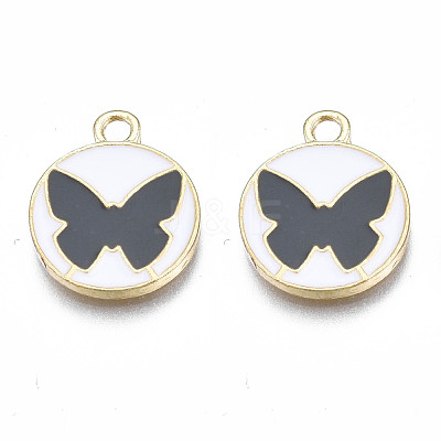 Alloy Enamel Pendants PALLOY-S133-008B-1