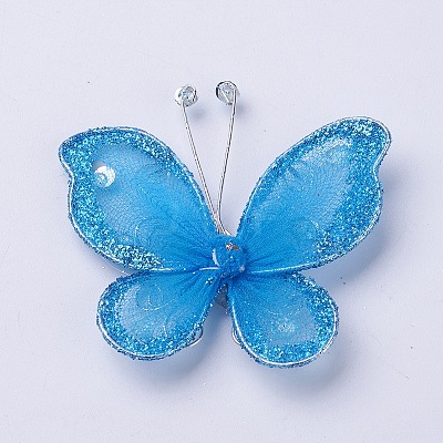 Polyester Butterfly Decoration DIY-WH0018-03B-1