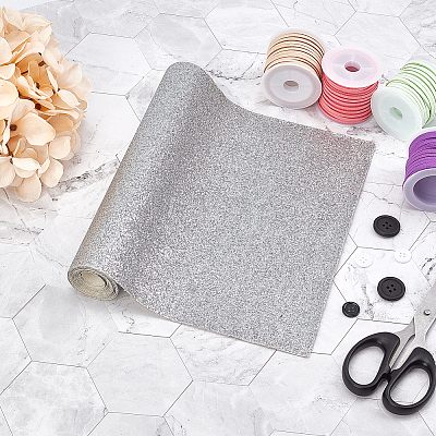 Sparkle PU Leather Fabric AJEW-GF0001-53E-1
