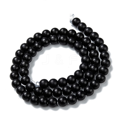 Natural Black Onyx Beads Strands X-G-Z024-01C-1