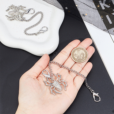2Pcs Alloy Spider Charm Shoe Chains FIND-AN0001-06-1