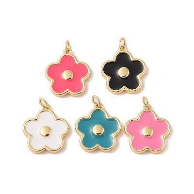 Rack Plating Brass Enamel Pendants KK-Z047-02-RS-1