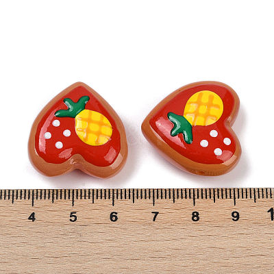 Handmade Heart Lampwork Beads Strands LAMP-P069-04A-06-1