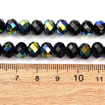 Electroplate Transparent Glass Beads Strands EGLA-A046-01C-05-1
