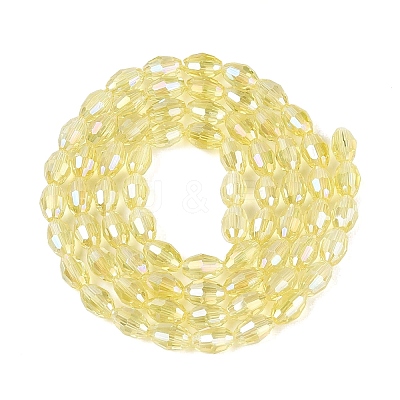 Electroplate Transparent Glass Beads Strands GL-N002-01A-A02-1