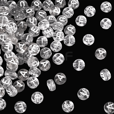 100Pcs 5 Styles Transparent Acrylic Beads OACR-TA0003-48C-1