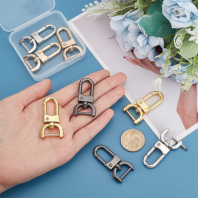 8Pcs 4 Colors Zinc Alloy Swivel Lobster Claw Clasps FIND-PH0008-62C-1