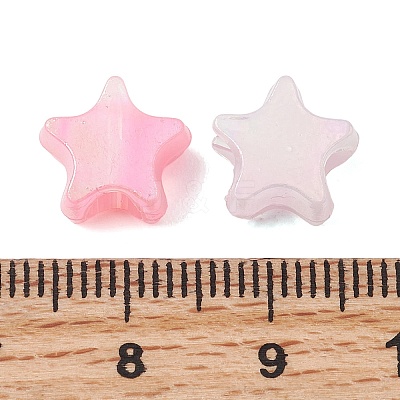 UV Plating Opaque Acrylic Beads OACR-G058-18D-1